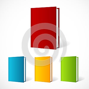 Vector book cover set perspective