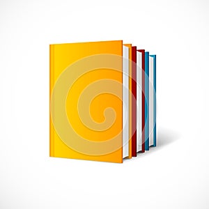 Vector book cover set perspective.