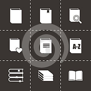 Vector book icon set
