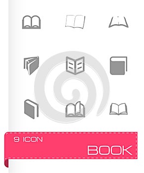 Vector book icon set