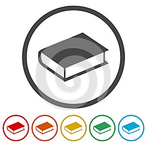 Vector book icons set - Illustration