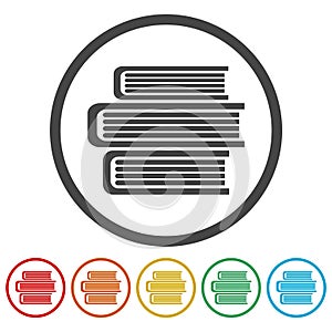 Vector book icons set - Illustration