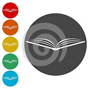 Vector book icons set - Illustration