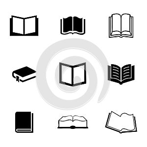 Vector book icons set