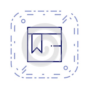 Vector Bookmarked Page Icon  For Personal And Commercial Use