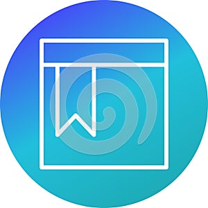 Vector Bookmarked Page Icon For Personal And Commercial Use.