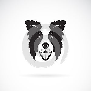 Vector of a border collie dog on white background. Pet. Animal. Dog logo or icon. Easy editable layered vector illustration