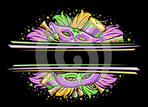 Vector Border for Mardi Gras Carnival