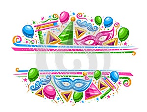 Vector Border for Purim Carnival