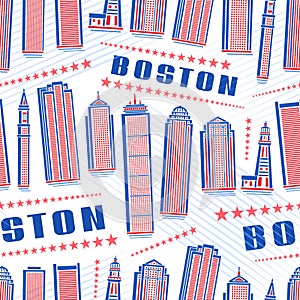 Vector Boston Seamless Pattern