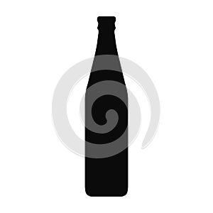 Vector bottle icon silhouette black color