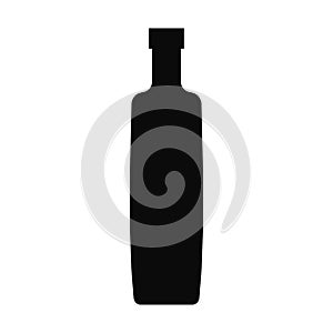 Vector bottle icon silhouette black color