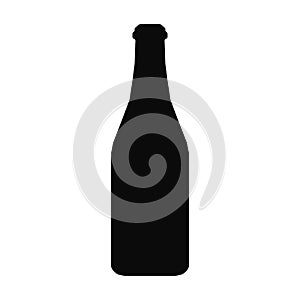 Vector bottle icon vector silhouette black color