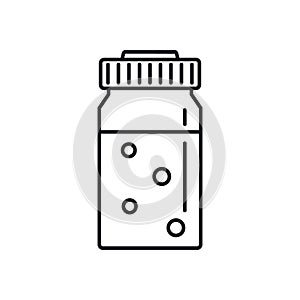 Vector bottle of medicine in outline style photo