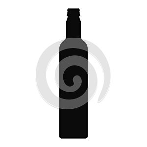Vector bottle silhouette black color