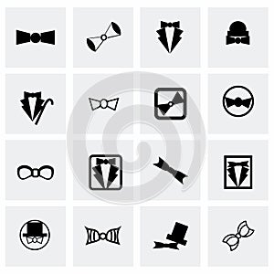 Vector bow-tie icon set