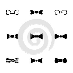 Vector bow ties icon set