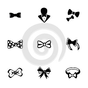 Vector Bow ties icon set