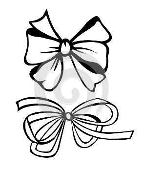 Vector bows. For registration of invitations, congratulations