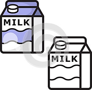 Vector box milk drink icon