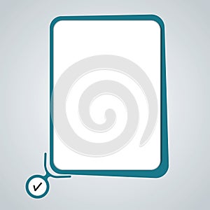 Vector box to fill your text. Vector frame with place for your data.