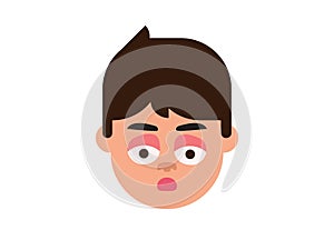 Vector boy on a white background