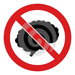 Vector Brainless Flat Icon Image photo