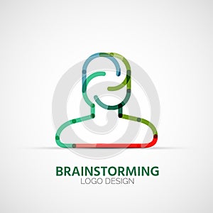 Vector brainstorming company logo, businessconcept