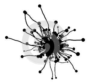 Vector Branchy Fungus Mycorrhiza