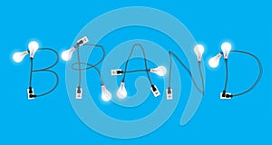 Vector brand concept creative light bulb idea