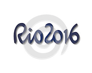 Vector Brazil Summer Games 2016 Rio de Janeiro hand drawn digits with abstract colorful backdrop is