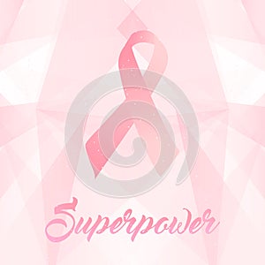 Vector Breast cancer awareness pink ribbon