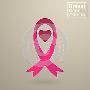 Vector Breast cancer awareness pink ribbon