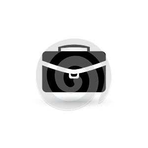 Vector briefcase black icon photo