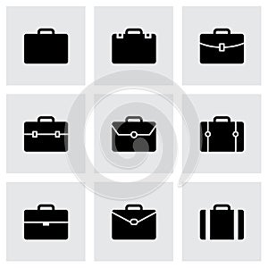 Vector briefcase icon set