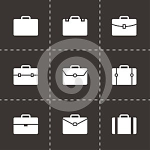 Vector briefcase icon set