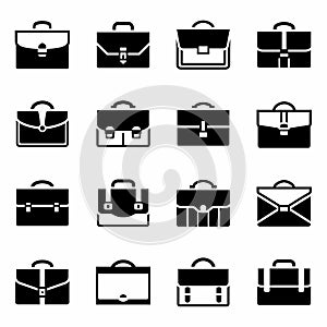 Vector Briefcase icon set