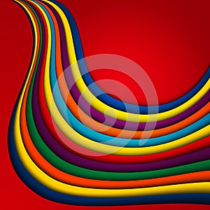 Vector bright colorful wavy background