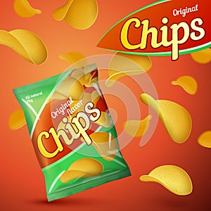 Vector bright template for chips package design