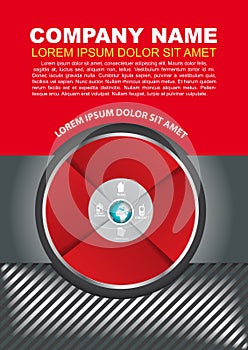 Vector brochure background with infographic circle