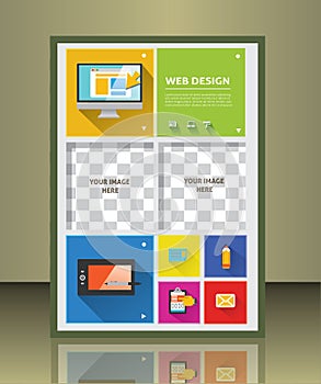 Vector brochure cover template