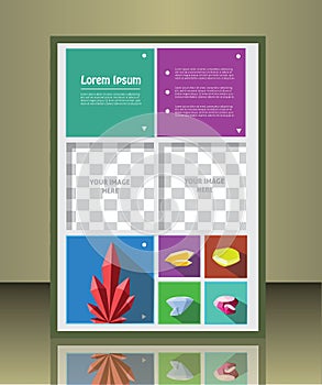 Vector brochure cover template