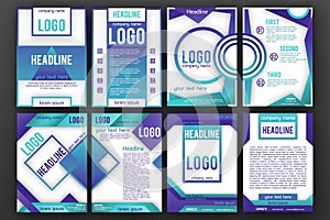 Vector Brochure design Layout template set