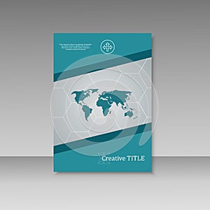 Vector brochure design template. Cover design annual report