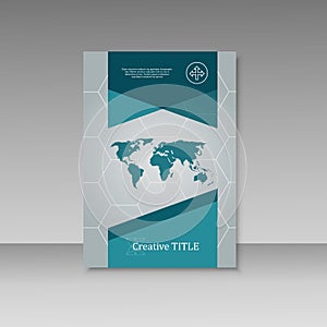 Vector brochure design template. Cover design annual report