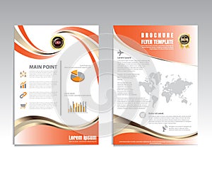 Vector brochure flyer design layout template, size A4.