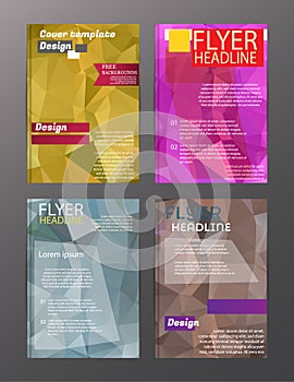 Vector Brochure Flyer Design Layout Templates. Abstract