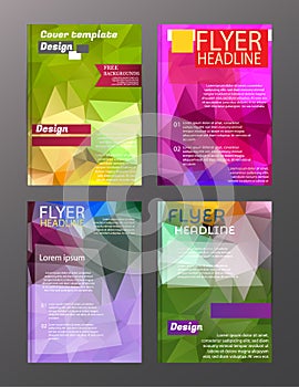 Vector Brochure Flyer Design Layout Templates. Abstract