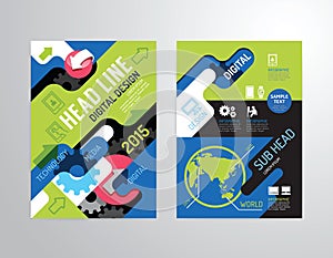 Vector brochure, flyer, magazine cover booklet poster design .