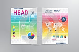 Vector brochure, flyer, magazine cover booklet poster design tem